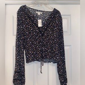 Floral long sleeve top